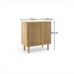 Nia 2 Door Small Sideboard - Seasoned Oak - thumbnail 6