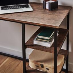 Sheffield Industrial Desk with Shelves - thumbnail 3