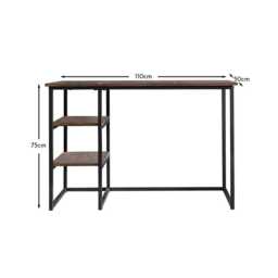 Sheffield Industrial Desk with Shelves - thumbnail 6