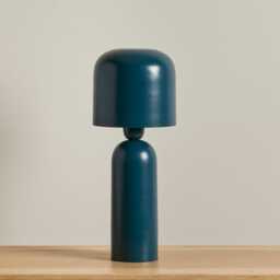 Eltham 39cm Metal Table Lamp - Teal - thumbnail 1