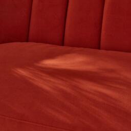 Florence 4 Seater Sofa - Burnt Orange Velvet with Dark Oak Legs - thumbnail 4