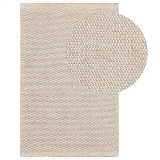 Atcham Clay/Natural Pebble Wool with Cotton Rug - 160 x 230cm - image 1