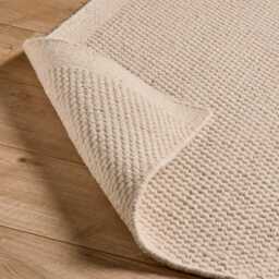 Atcham Clay/Natural Pebble Wool with Cotton Rug - 160 x 230cm - thumbnail 3
