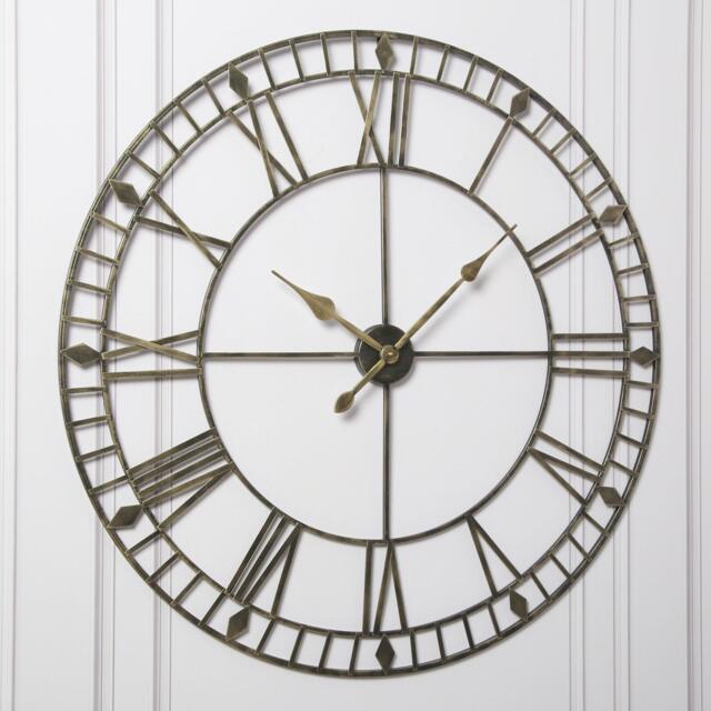 Riseley Large Skeleton Wall Clock - Black & Gold - image 1