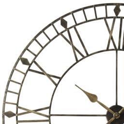 Riseley Large Skeleton Wall Clock - Black & Gold - thumbnail 6