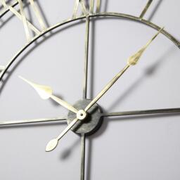 Riseley Large Skeleton Wall Clock - Black & Gold - thumbnail 3