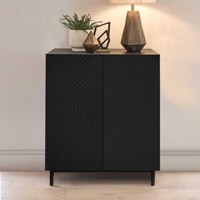 Jack 2 Door Small Sideboard - Geometric Black - image 1