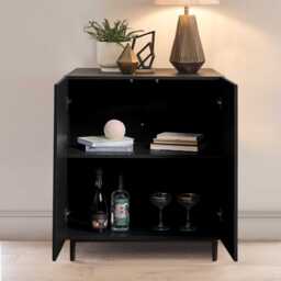 Jack 2 Door Small Sideboard - Geometric Black - thumbnail 2