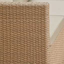 Weston 4 Seater Rattan Corner Sofa Garden Set With Polywood Top  - Natural Weave - thumbnail 4