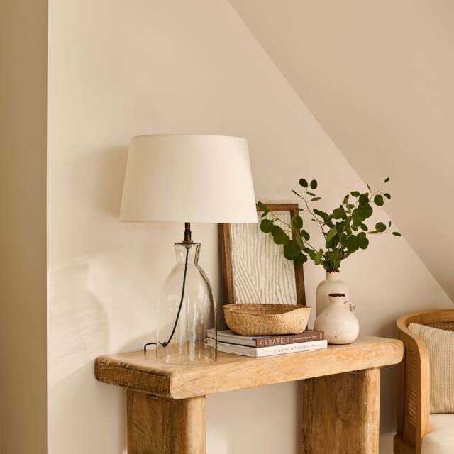 Aldsworth 35cm Glass Table Lamp - Gold & Clear Glass - image 1