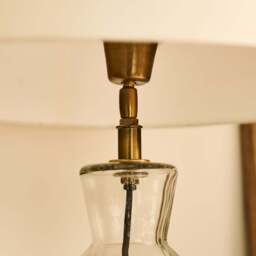 Aldsworth 35cm Glass Table Lamp - Gold & Clear Glass - thumbnail 3