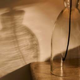 Aldsworth 35cm Glass Table Lamp - Gold & Clear Glass - thumbnail 4