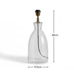 Aldsworth 35cm Glass Table Lamp - Gold & Clear Glass - thumbnail 6