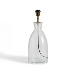 Aldsworth 35cm Glass Table Lamp - Gold & Clear Glass - thumbnail 5