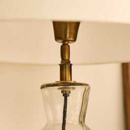 Aldsworth 35cm Glass Table Lamp - Gold & Clear Glass - thumbnail 3