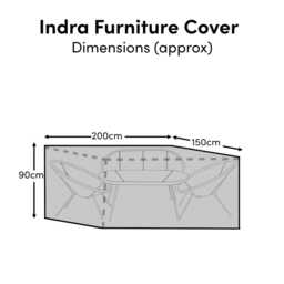 Small Rectangular Garden Furniture Cover - Lila - Ashby - Aspen - Marston - Oakley 6 Seater Sets - thumbnail 5