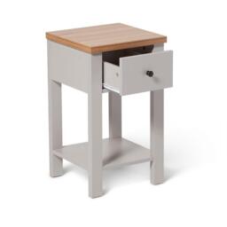 Bampton 1 Drawer Bedside Table - Stone Grey - Set of 2 - thumbnail 3