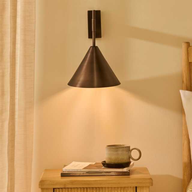 Brockhill Large Metal Wall Light - Bronze - image 1