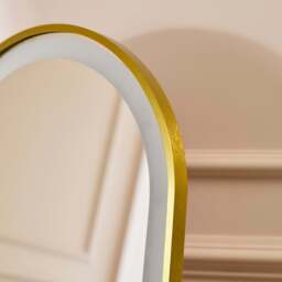 Ingham 145x45cm LED Arch Mirror - Gold - thumbnail 6