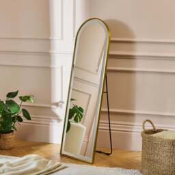 Ingham 145x45cm LED Arch Mirror - Gold - thumbnail 5