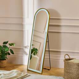 Ingham 145x45cm LED Arch Mirror - Gold - thumbnail 4