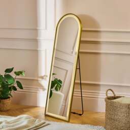 Ingham 145x45cm LED Arch Mirror - Gold - thumbnail 3
