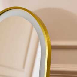 Ingham 145x45cm LED Arch Mirror - Gold - thumbnail 6