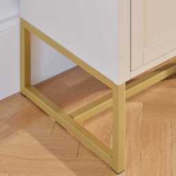 Ines Taupe and Gold Tall Bookcase - thumbnail 5