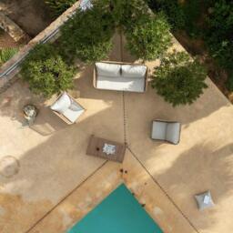 Eaden Rope Garden Conversation Set with Cream LED Premium Cantilever Parasol - Natural - thumbnail 6