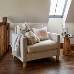 Ava Sand Armchair - Pale Oak Legs - thumbnail 5