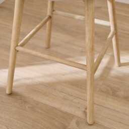 Bella Soft Beige Bar Stool - Whitewash Legs - thumbnail 4