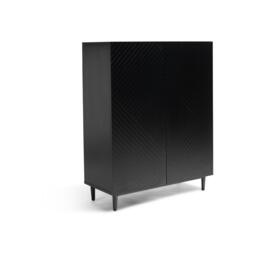 Jack Geometric Small Shoe Cabinet - 2 Door - Black - thumbnail 5
