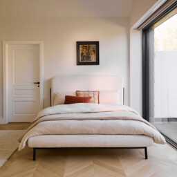 Tallulah King Size Bed - Chalk White Boucle - thumbnail 2