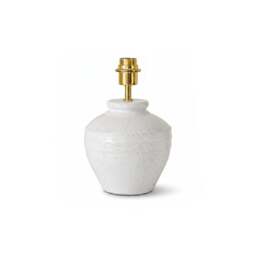 Merton 33cm Ceramic Lamp Base - Rustic White - thumbnail 5