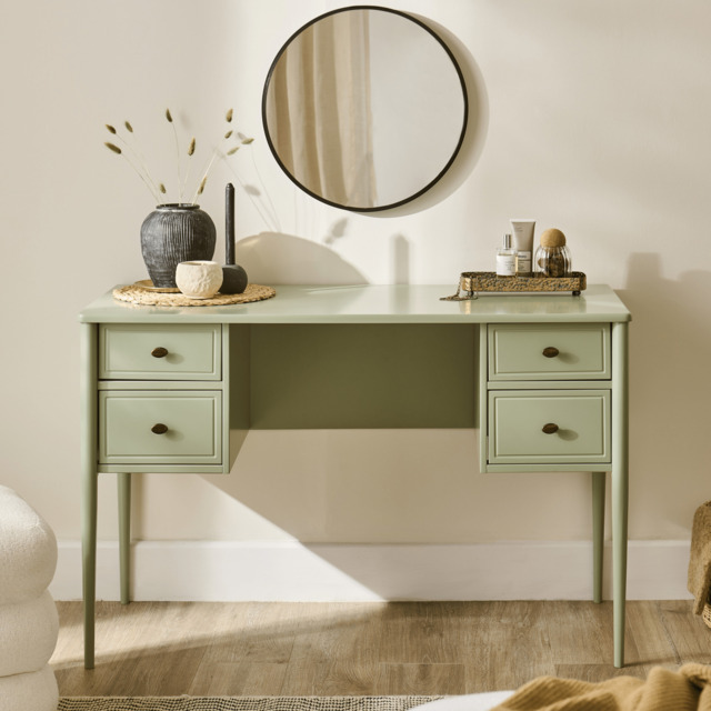 Aubrey Pistachio Green Dressing Table with Drawers - image 1