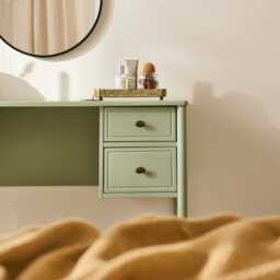 Aubrey Pistachio Green Dressing Table with Drawers - thumbnail 4