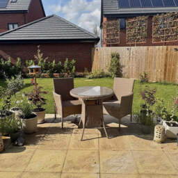 Kemble Bistro Outdoor Dining Table - Natural Brown - thumbnail 2