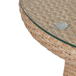 Kemble Bistro Outdoor Dining Table - Natural Brown - thumbnail 6