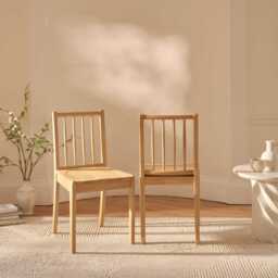 Tilly Pale Oak Dining Chairs - Set of 2 - thumbnail 2