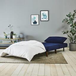 Una Single Sofa Bed - Blue Velvet - thumbnail 4
