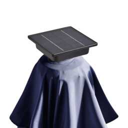 Fira Dark Blue LED Cantilever Parasol - 2.5m Square with Rain Cover - thumbnail 5