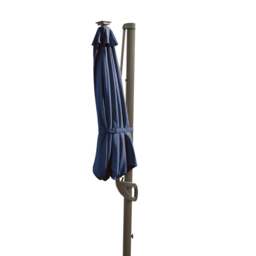 Fira Dark Blue LED Cantilever Parasol - 2.5m Square with Rain Cover - thumbnail 2