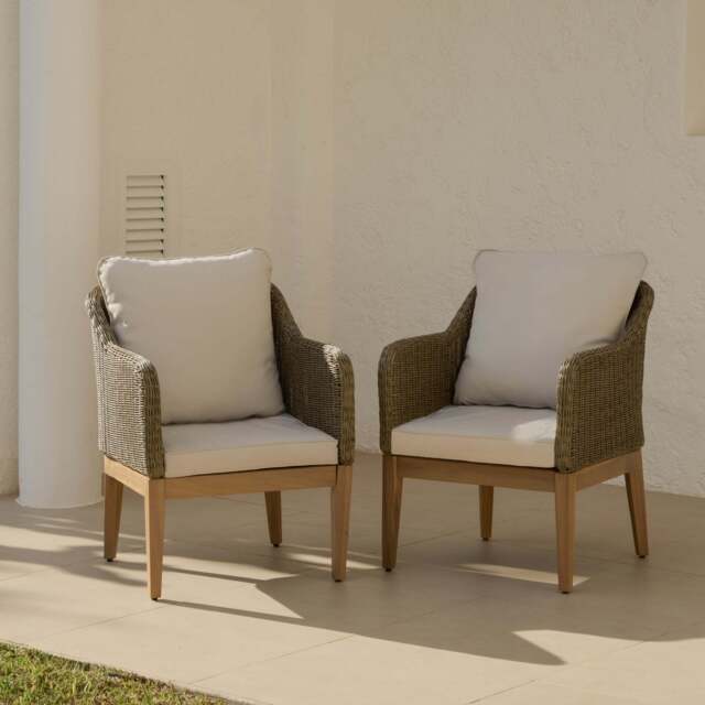 Harlyn Garden Dining Armchair Cushion Covers - Oatmeal - image 1