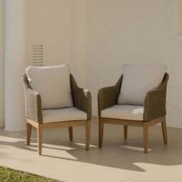 Harlyn Garden Dining Armchair Cushion Covers - Oatmeal