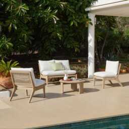 Mali 2 Seater Sofa Garden Cushion Covers - Linen - thumbnail 1