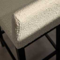 Nolan Boucle Bar Stool - Black Oak Legs - thumbnail 6