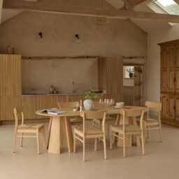 Farren Whitewash Oval Dining Table - thumbnail 2
