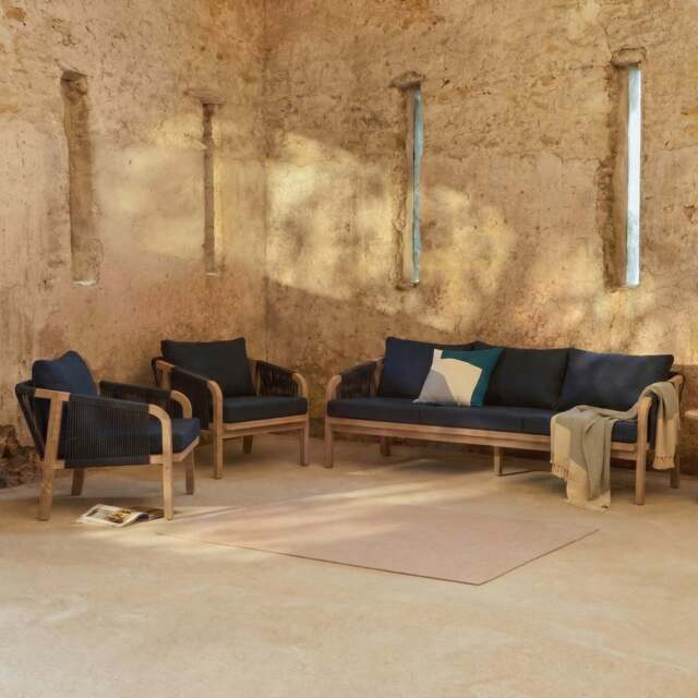 Shiro 5 Seater Garden Sofa - Navy - image 1