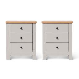 Bampton 4 Piece Bedroom Set - Chest of 4 Drawers - Stone Grey - thumbnail 5