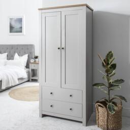 Bampton 4 Piece Bedroom Set - Chest of 4 Drawers - Stone Grey - thumbnail 2